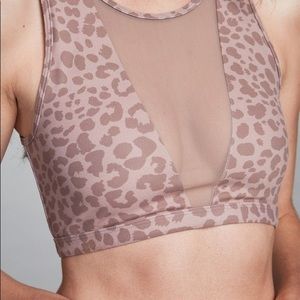 Varley cheetah print mesh sports bra